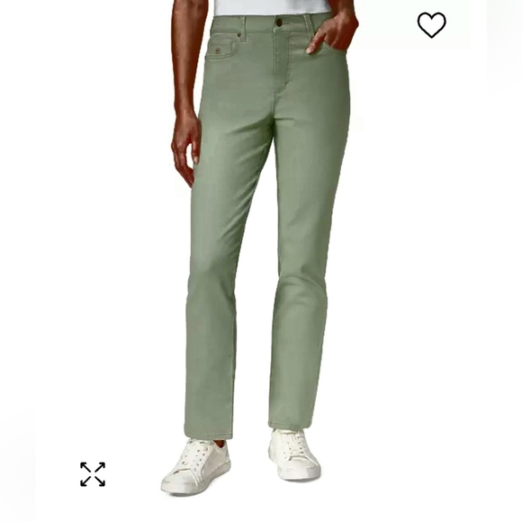 Gloria Vanderbilt® Amanda Classic Women's Straight Jeans (Sage Green 18L) - Picture 1 of 5